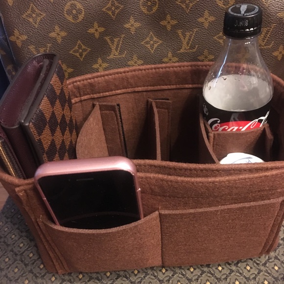 Purse Tote Large Rich Brown Insert MM speedy 35 - Picture 3 of 8